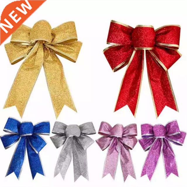 1PC Large Ribbon Bows Bowknot Christmas Tree Ornaments 2021