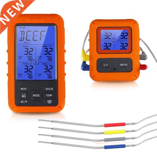 Wireless BBQ Thermometer Four Probe For BBQ Smoker Grill Ove