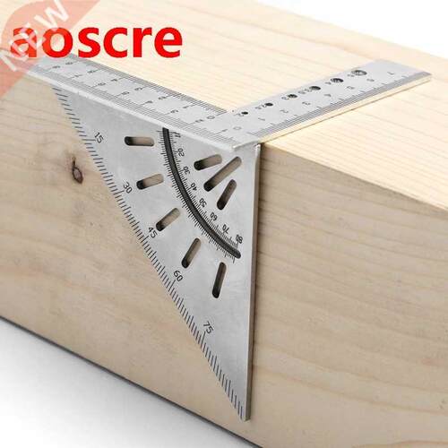 Woodworking Square Protractor 45/90 degrees Triangle Ruler s