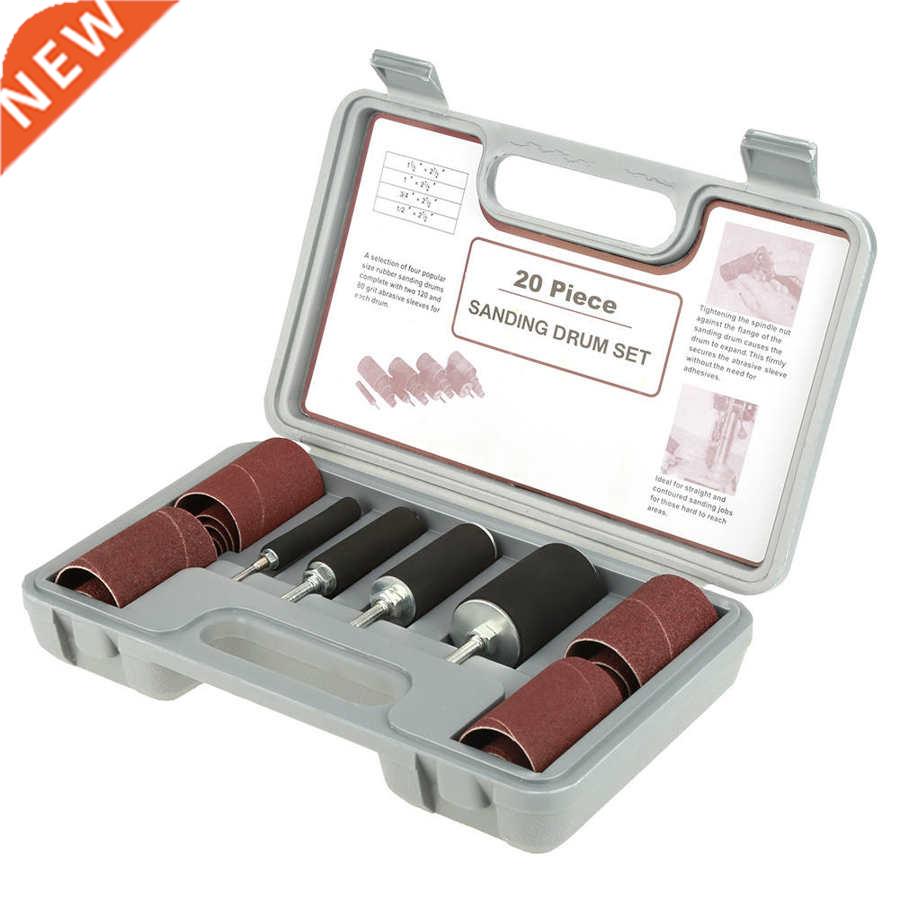 Sanding Kit 20pcs Spindle Sanding Sander Tool Kit Set with C