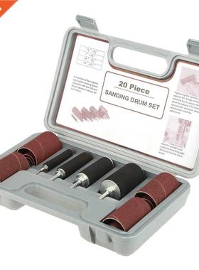 Sanding Kit 20pcs Spindle Sanding Sander Tool Kit Set with C