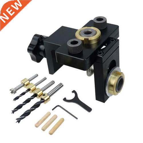 Wood Doweling Jig Pocket Hole Drilling Locator Jig Kit with