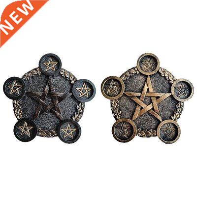 Astrology Pentagram Resin Candlestick Table Pentacle Altar