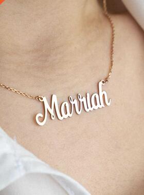 Sherman Private Custom Stainless Steel Name Necklace Persona