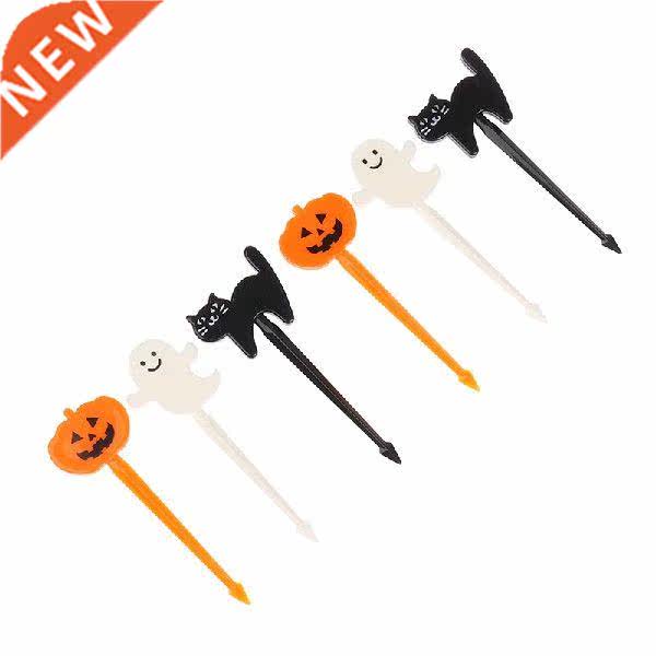 6Pcs/Set Kids Safe Fm Ctoon Animal Halloween Fruit Fork