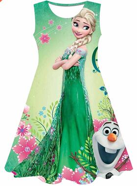 Summer Kids Clothes Pretty Korean Little Girls Dresses Froze