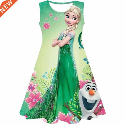 Summer Kids Clothes Pretty Korean Little Girls Dresses Froze