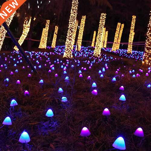 Multi Color IP66 Waterproof Solar LED Light Mushroom Garden