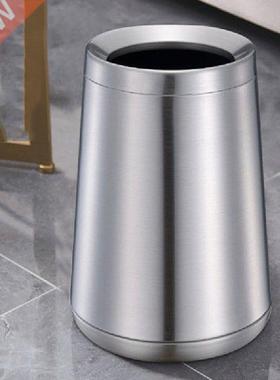 Bathroom Round Trash Bin Gold Sorting Office Cleaning