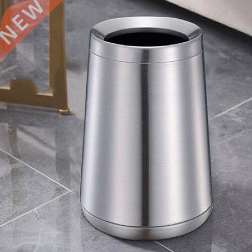 Bathroom Round Trash Bin Gold Sorting Office Cleaning