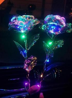 Simulation Rose Immortal Valentines Bouquet Gold Foil Annive