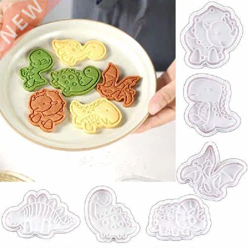 D Dinosaur Cookie Cutters Mold Dinosaur Biscuit Embossing