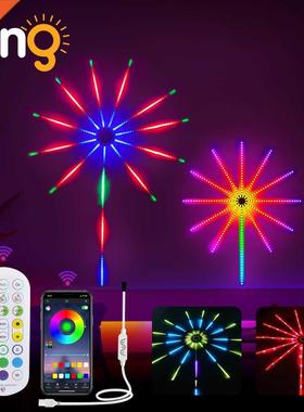Firework Lights LED Strip Music Sound Sync Color Changing Re