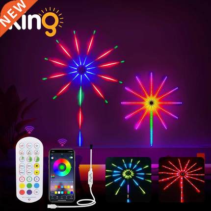 Firework Lights LED Strip Music Sound Sync Color Changing Re