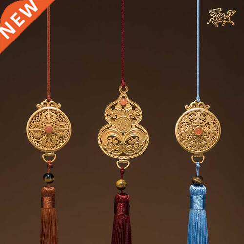 All Copper Gold Plated Incense Hanging Gourd Home Ornament