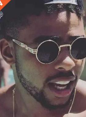 Gothic Steampunk Round Sunglasses for Men Women Sun glasses