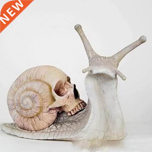 Skull Snail Statue Halloween Decoration Ornaments Garden