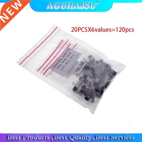 20PCSX6values=120pcs 78L05 78L06 78L08 78L09 78L12 78L15 TO-