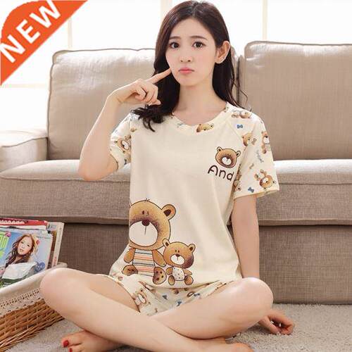 Women Spwear Lovely Home Suits Pyjama Short Sve Pajama