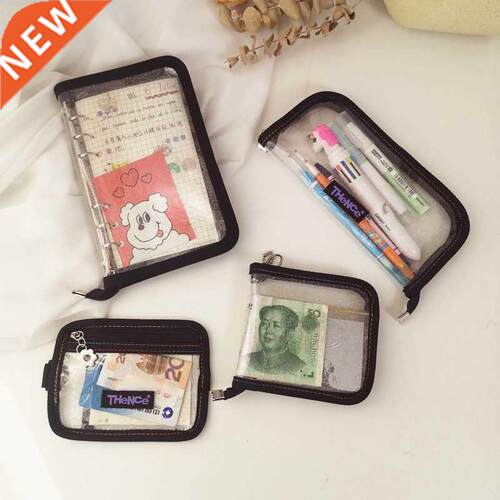Unisex Transperant Clutch Wallet Korean INS Card Holder Bag