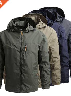 Men Windbreaker Military Field Jackets Outerwear Mens Winter