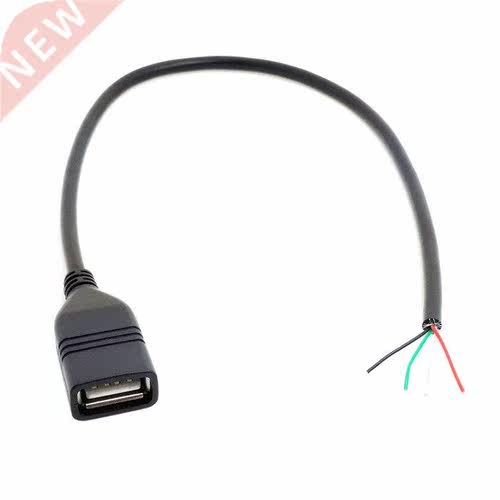 USB 2.0 A Type Female to 4 Wires Open Cable for  OEM Blac