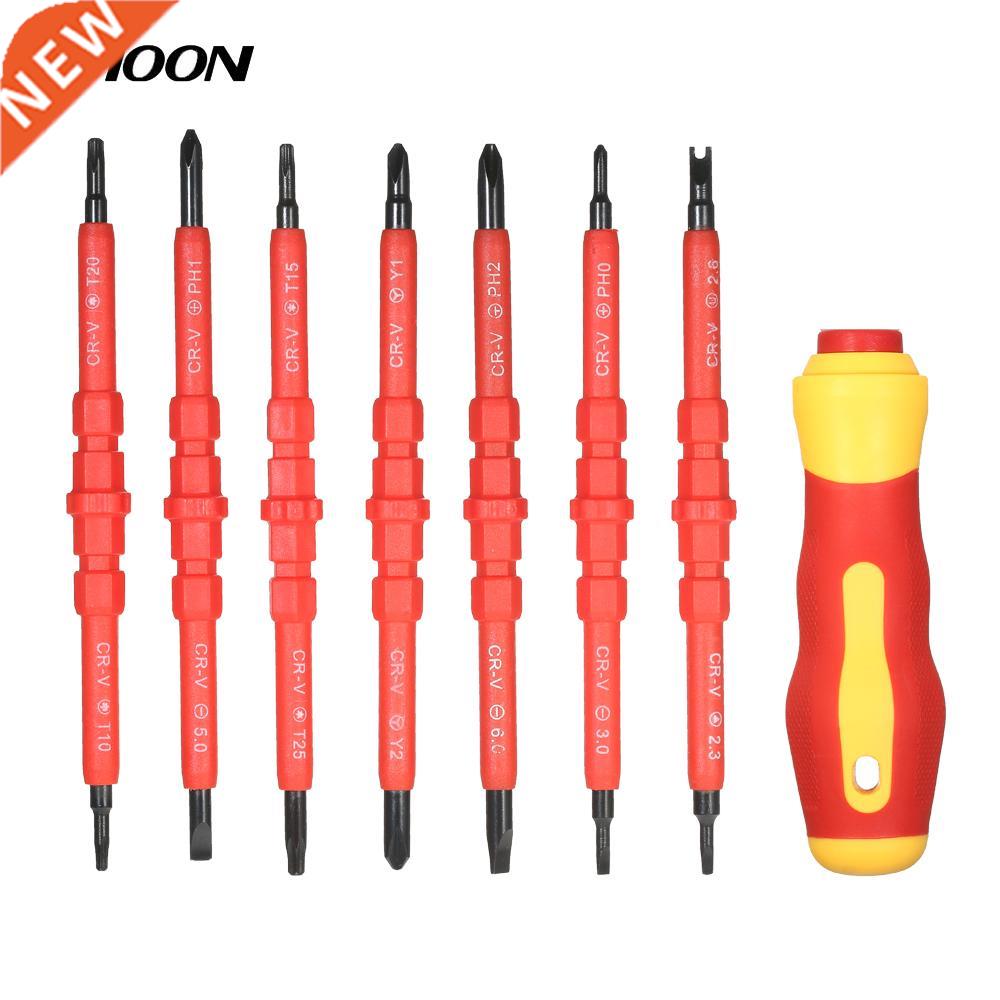 KKmoon 7 in 1 1000V Changeable Insulated Screwdrivers Set