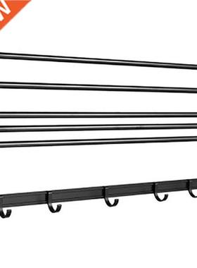 Folding Movable Bath Towel Bars Space Aluminum Organizer Han