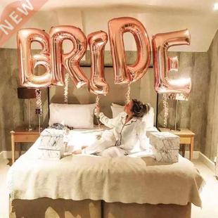 5Pcs Rose Gold Bride To Be Letter Foil Balloons Wedding Deco