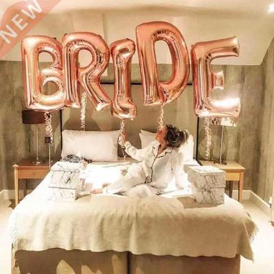 5Pcs Rose Gold Bride To Be Letter Foil Balloons Wedding Deco