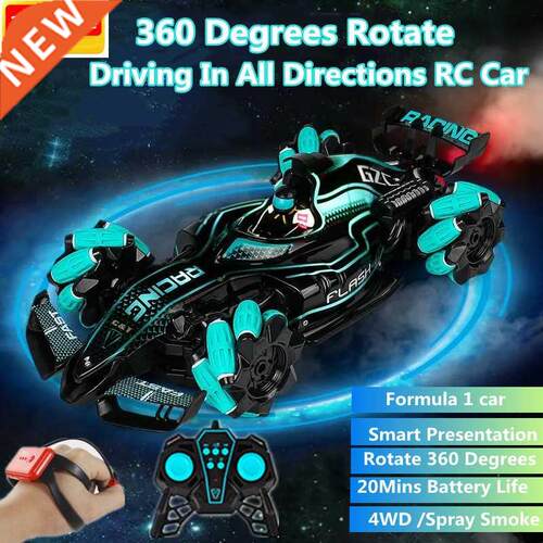 360° Rotate Driving In All Directions RC Spray Smoke Tru