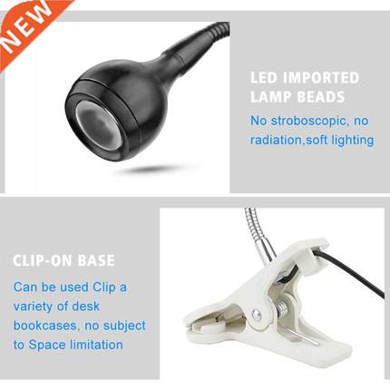 DC5V USB LED Desk Lamp With Clip Flexible Table Lamp For Boo