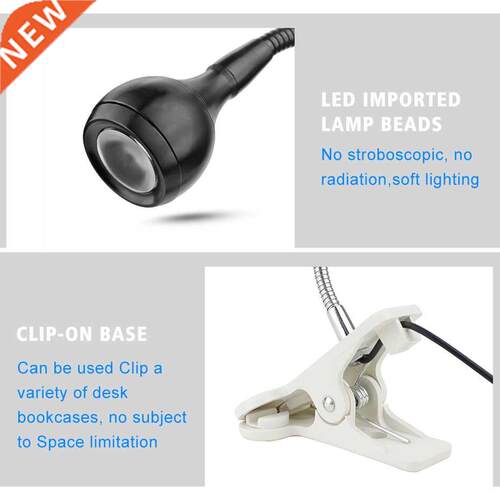 DC5V USB LED Desk Lamp With Clip Flexible Table Lamp For Boo