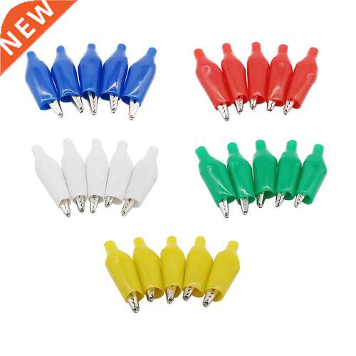 5/10Pcs 6 Colors Insulation Boot Metal Alligator Clip 28mm 3