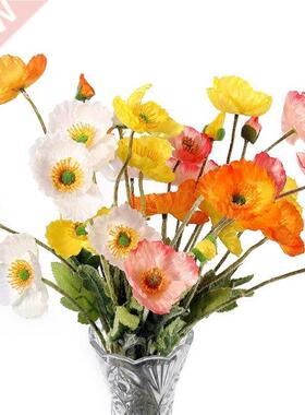 8 Pack Artificial Flowers Silk Poppy Flowers For Home Decor