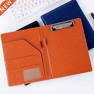 Clip File Student Sta Flip Board Leather Folder School