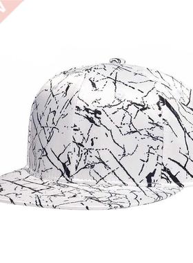 2022 Men's Straight Cap Flat Brim Snapback Cap Women White S