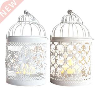 2 Pcs Birdcage Metal Vintage Lanterns Decorative Tealight Ho