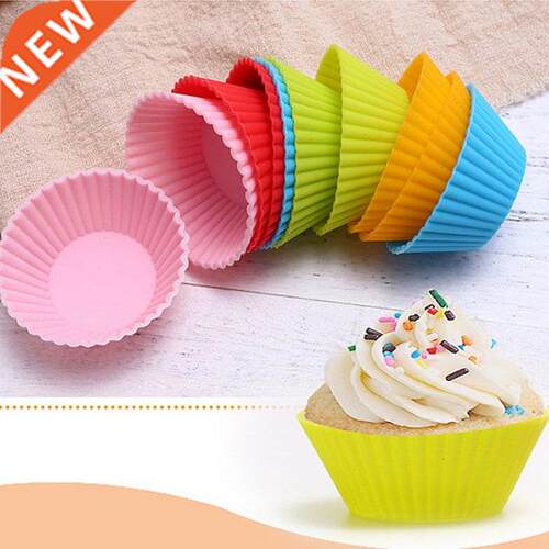6pcs Silicone Mold Heart Cupcake Soap Silicone Cake Mold Muf