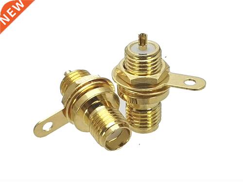10Pcs Connector SMA Female jack Bulkhead Nut Handle Solder P