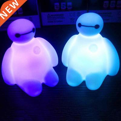 Baymax Action Figures Colorful Light Cute Table Bedroom Deco