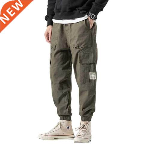 Men Side Pockets Cargo Pants 2021 Spring Autumn New Hip Hop