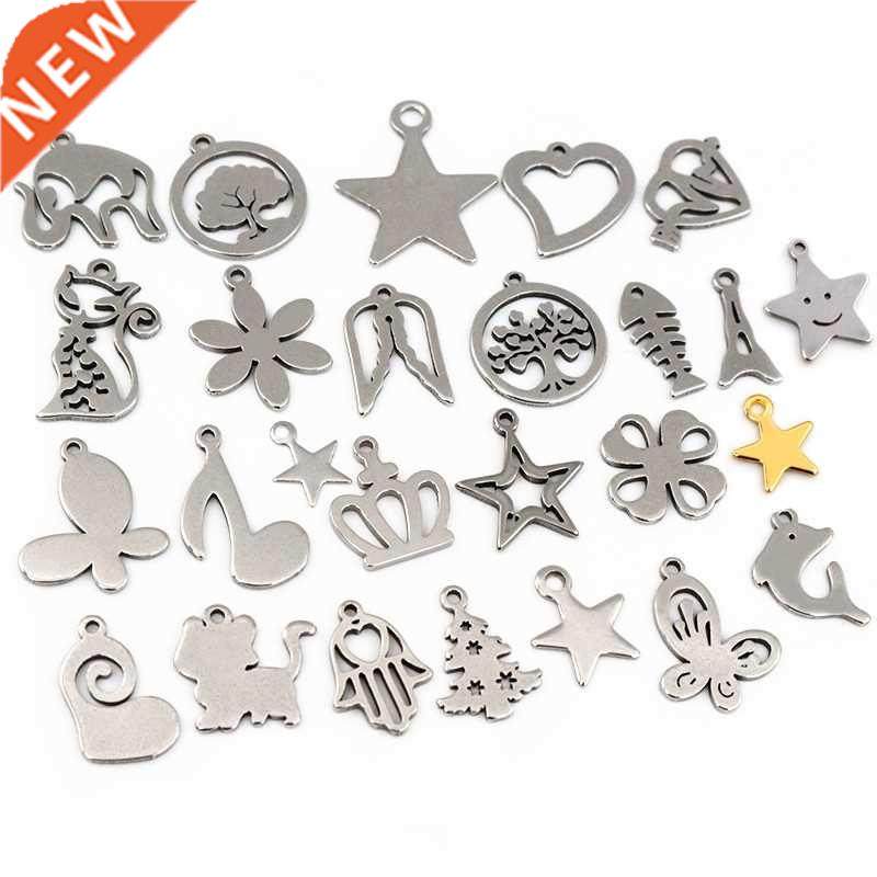 30pc/lot 316 Stainless Steel Five-pointed Star Cute Necklace