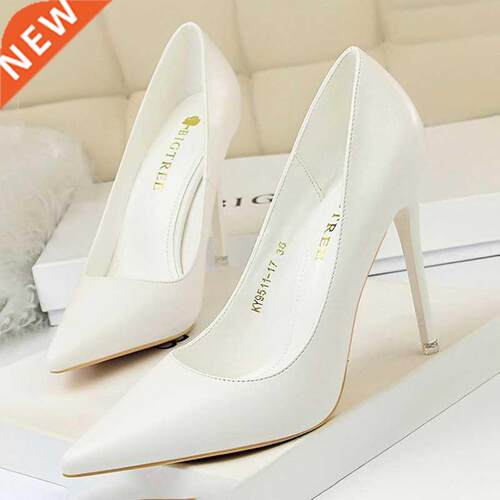 BIGE Shoes Women Pumps Fashion High Heels Shoes Black Pink W