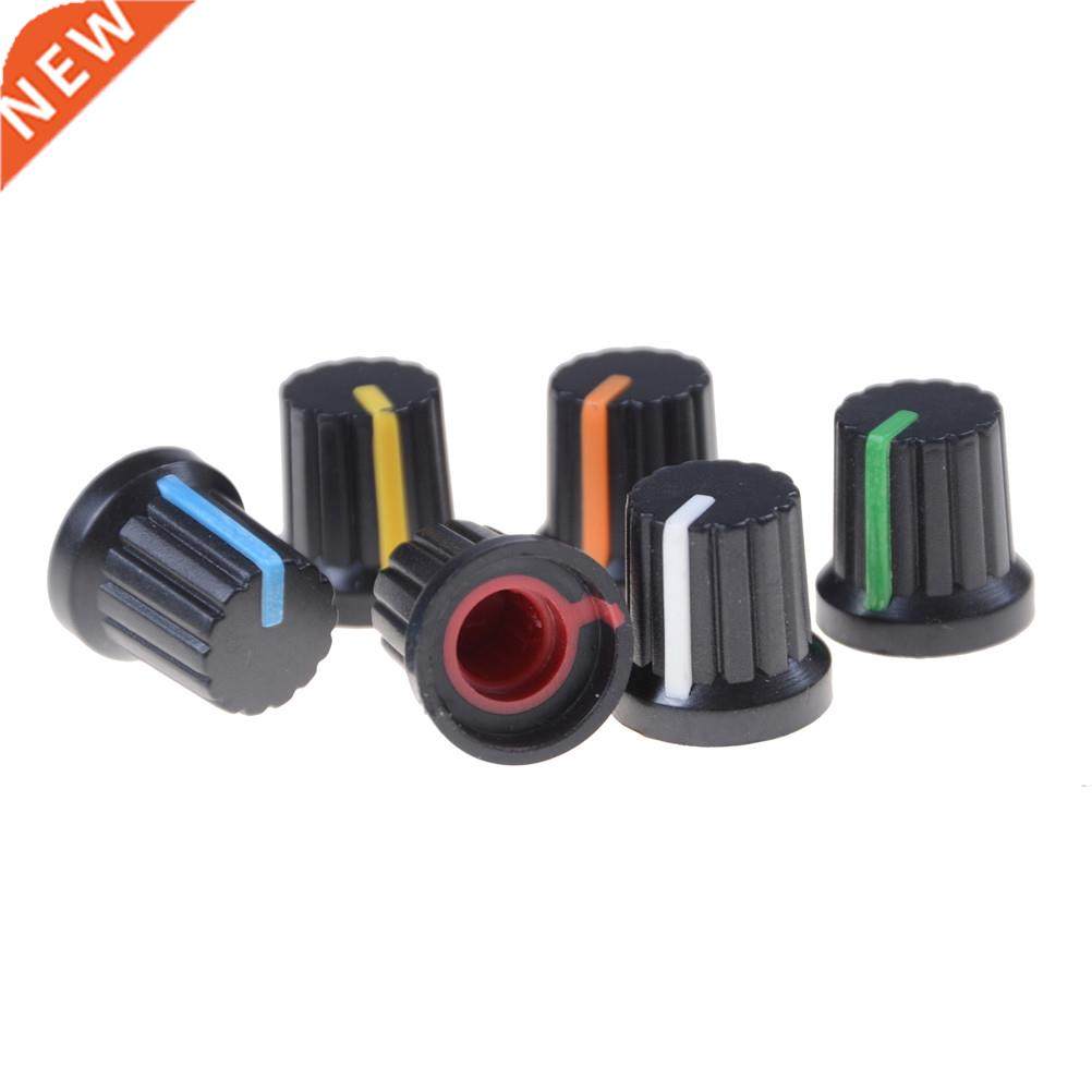 10Pcs Potentiometer Switch Knob Cap Hole Dia 6mm Volume Cont