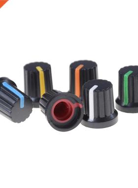 10Pcs Potentiometer Switch Knob Cap Hole Dia 6mm Volume Cont