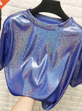 New ser retro style stylish bright silk woman shiny loos