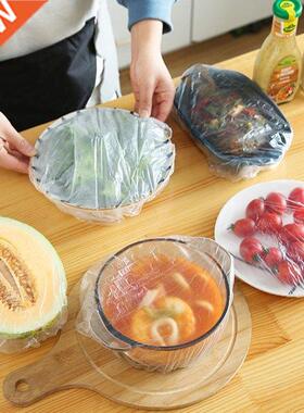 100Pcs Disposable Bowl Cover Plastic Wrap Cover Fresh Food S