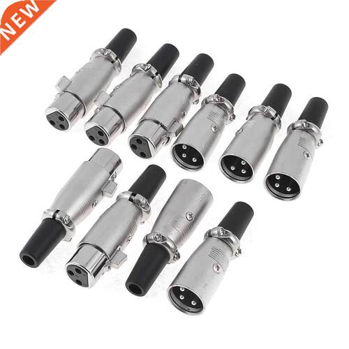 5x 5 Pairs Male/Female  Pin XLR Jack Microphone MIC Audio C
