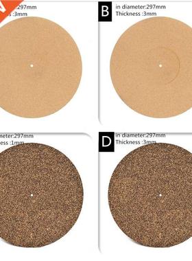Cork Rubber Turntable Platter Mat Slpmat Ant-Statc For 12